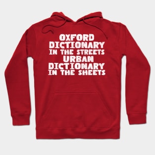 Oxford Dictionary In The Streets / Urban Dictionary In The Sheets Hoodie